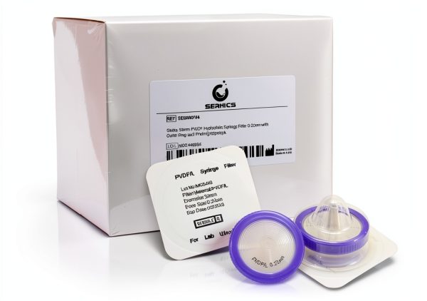 SERHICS LAB Syringe Filter 0.22µm PVDF Hydrophilic 33mm Membr 50 Pack-0
