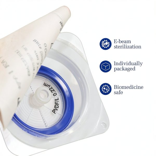 SERHICS LAB Syringe Filter 0.22µm PVDF Hydrophilic 33mm Membr 50 Pack-2