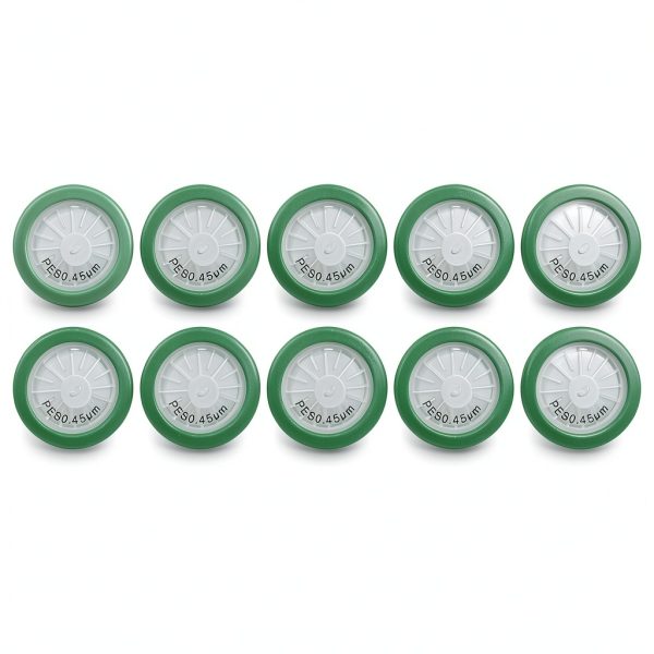 Syringe Filters PES Multi-Layer Prefilter 25MM Diameter 0.45um Pore Size Non Sterile PES Syringe Filters (Pack of 10)-0