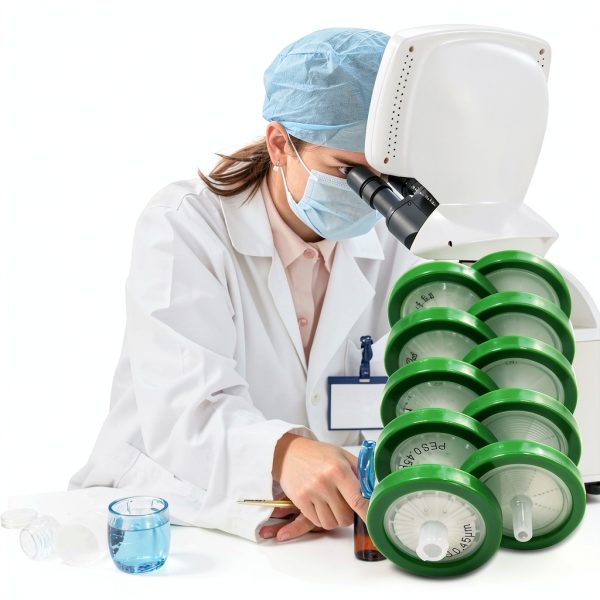 Syringe Filters PES Multi-Layer Prefilter 25MM Diameter 0.45um Pore Size Non Sterile PES Syringe Filters (Pack of 10)-1